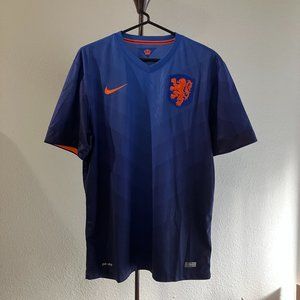 Men's L Netherland Soccer Away Jersey Nike Dry Fit 2014-2015